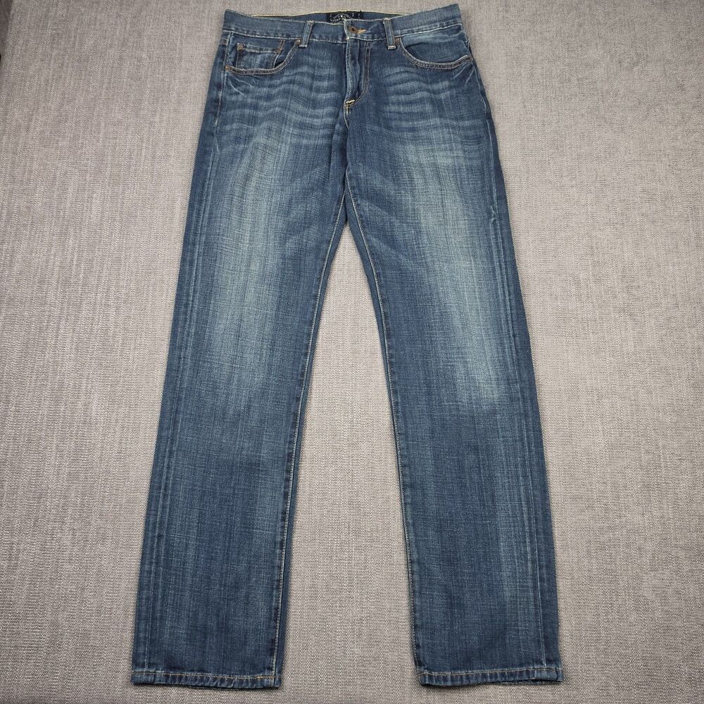 Lucky Brand 221 Original Straight Men Jeans 31x32 Blue Medium Wash Denim Stretch